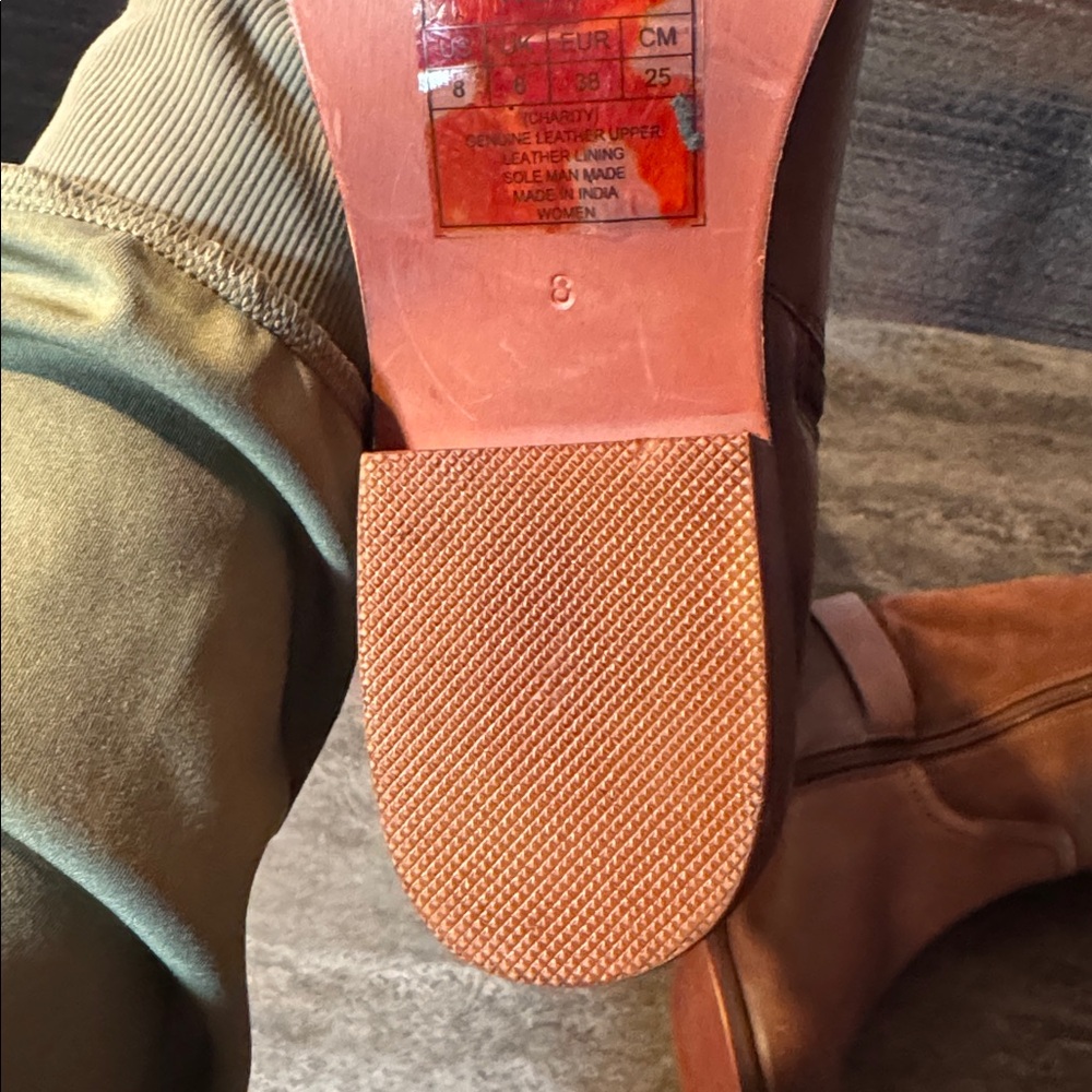 ROAN Charity Brown Knee-High Leather Boots. New 8 - Picture 8 of 11